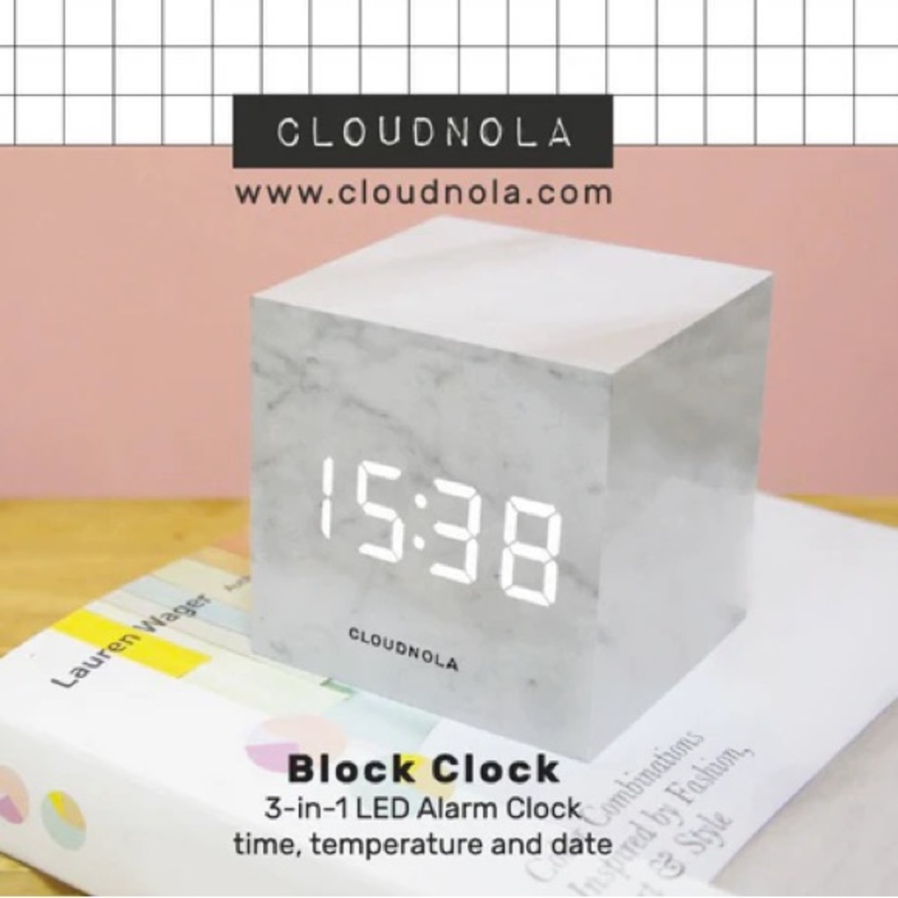 Cloudnola Block Clock